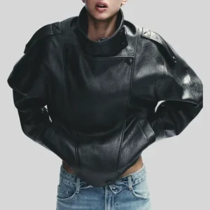 Shop 4391 872 800 Zara Black Leather jacket On Sale