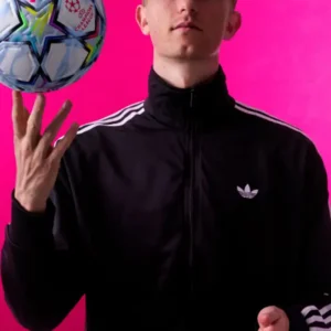 Shop Adidas Football x Champions League Black Full-Zip Track Jacket For Men and Women