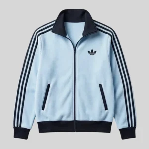 Shop Adidas Jennie Kim Blackpink SS26 White Fleece Track Jacket For Sale