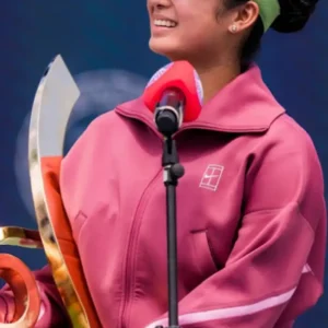 Shop Alexandra Eala Mubadala Citi DC Open 2026 Pink Full-Zip Track Jacket
