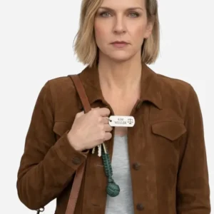 Shop Amanda TV Series The Stick S02 Rhea Seehorn Brown Suede Jacket