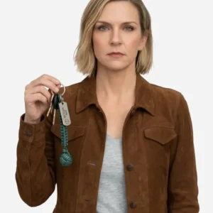 Shop Amanda TV Series The Stick S02 Rhea Seehorn Brown Suede Jacket For Men and Women