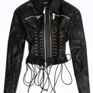 Shop Americas Got Talent 2026 Normani Black Fitted Leather Jacket For Women