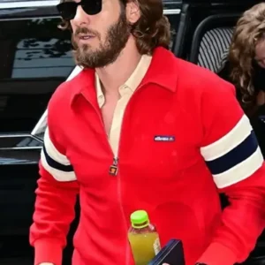 Shop Andrew Garfield New York City 2026 Red Bomber Jacket For Men and Women