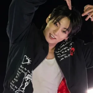 Shop BTS Arirang Jungkook What Is Your Love Song Black Bomber Jacket