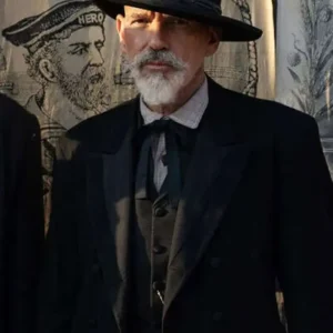 Shop Billy Bob Thornton 1883 Marshal Jim Courtright Black Wool Long Coat