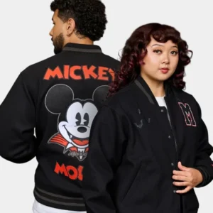 Shop Cakeworthy Disney Mickey Mouse Vampire Black Varsity Jacket For Men and Women