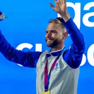 Shop Commonwealth Games 2026 Glasgow Josh Kerr White and Blue Jacket