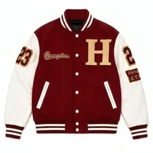 Shop Cornell Young IV 2026 TV Series A Different World S01 Shaquille Johnson Burgundy and White Varsity Jacket On Sale