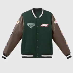 Shop D23 Disney x Formula 1 2026 Pixar Cars Lightning McQueen Wool Varsity Jacket