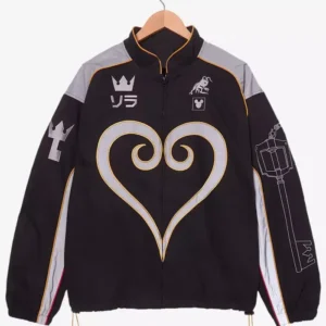 Shop Disney Kingdom Hearts Moto Black Track Full-Zip Jacket