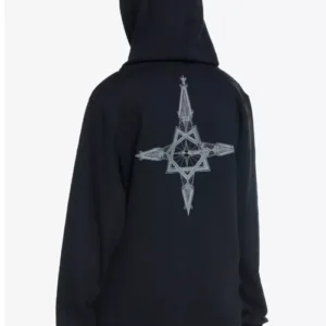 Shop Ghost Bat Wing Girls Black Hoodie On Sale
