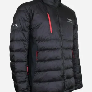 Shop Hackett Aston Martin Apex Black Moto Jacket For Men and Women