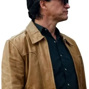 Shop Harris Dutch Lucky 2026 Clifton Collins Jr. Tan Leather Jacket