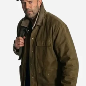 Shop Jason Statham Movie Mutiny 2026 Cole Reed Brown Cotton Jacket