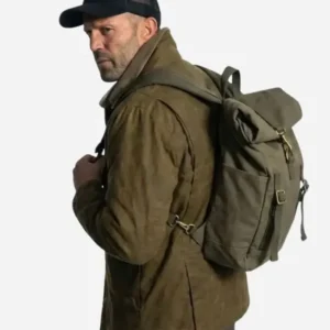 Shop Jason Statham Movie Mutiny 2026 Cole Reed Brown Cotton Jacket On Sale