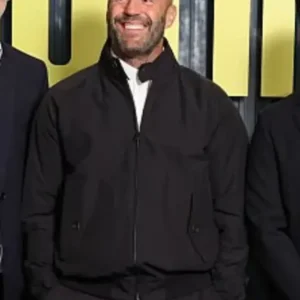 Shop Jason Statham Mutiny Special Screening London 2026 Black Bomber Jacket On Sale