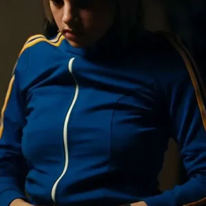 Shop Jella Haase Kleo Full-Zip Blue Track Jacket For Men and Women
