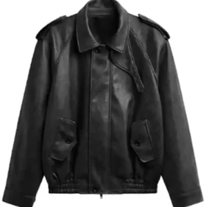 Shop Jessica Alba TV Series Honest Renovations 2026 Black Leather Jacket On Sale