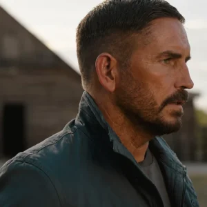 Shop Jim Caviezel Movie Ghost Soldier 2026 Henry Fitzgerald Grey Cotton Jacket On Sale