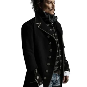 Shop Johnny Depp Dior Sauvage Extrait 2026 Black Gothic Long Coat For Men