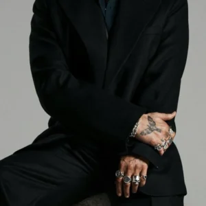 Shop Johnny Depp Dior Sauvage Extrait Black Blazer For Men