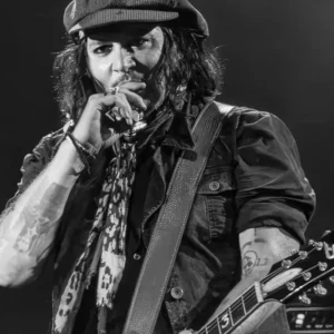 Shop Johnny Depp UK Tour 2026 Hollywood Vampires Denim Vest On Sale