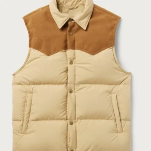Shop Josh Duhamel TV Series Ransom Canyon S2 Staten Kirkland Beige and Brown Puffer Vest