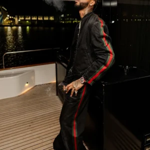 Shop Key Glock Gucci Moto Black Biker Jacket