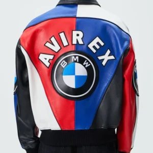 Shop Kith x AVIREX BMW Multicolor Leather Jacket For Sale