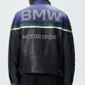 Shop Kith x BMW Braun Moto Leather Jacket For Sale