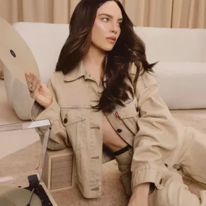Shop Levi’s x Belinda Peregrín Schüll Beige Denim Trucker Jacket On Sale
