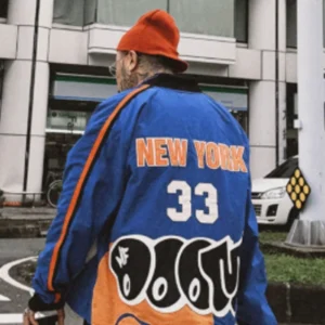 Shop MF DOOM x New York Knicks 2026 Champions Blue Bomber Jacket