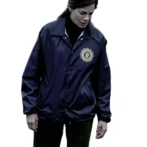 Shop Michelle Monaghan TV Series The Whisper Man 2026 Amanda Beck Navy Blue Uniform Jacket