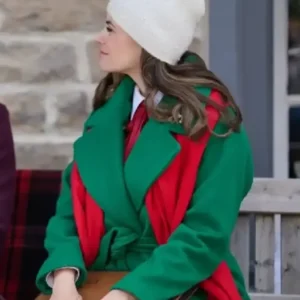 Shop Mirabelle A Christmas Angel Match 2025 Amanda Jordan Green Wool Coat For Sale