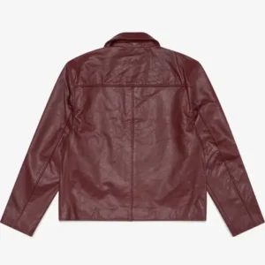 Shop Mutimer Linea Shirt Style Burgundy Leather Jacket
