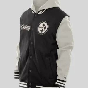 Shop New Era Women’s Pittsburgh Steelers 2026 Black and Gray Full-Snap Fleece Hoodie Jacket For Sale