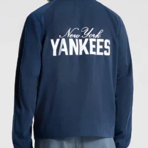 Shop New York Yankees lululemon Raglan Coaches Navy Blue Jacket For Sale