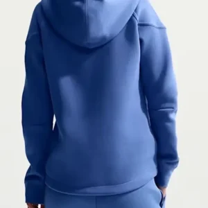 Shop Nike Sportswear Tech Fleece Windrunner Hooded Track Blue Full-Zip Jacket On Sale