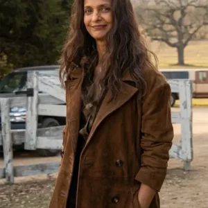 Shop Poorna Jagannathan 2026 TV Series Lanterns Zoe Macon Brown Trench Coat