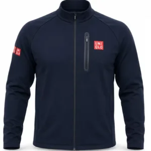 Shop Roger Federer US Open Event 2026 Navy Blue Full-Zip Jacket