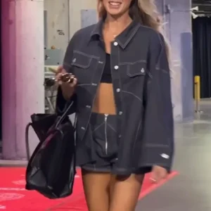 Shop Sophie Cunningham WNBA Indiana Fever vs. New York Liberty Navy Denim Shirt Jacket