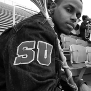 Shop Southern University x Gap Human Jukebox Dark Blue Denim Jacket On Sale
