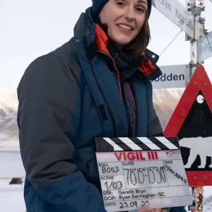 Shop Suranne Jones 2026 TV Series DCI Amy Silva Blue and Grey Ski Parka Jacket On Sale