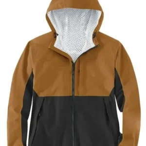 Shop TV Series Outer Banks Season 5 Sofia Monterey Brown and Black Hooded Windbreaker Jacket On Sale