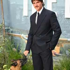Shop The Dog Stars Premier Jacob Elordi Black Double Breasted Suit On Sale