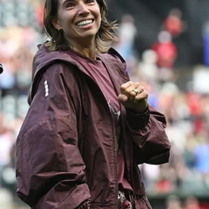 Shop Tobin Heath horns FC v Summit FC Farewell Ceremony Burgundy Hooded Jacket On Sale