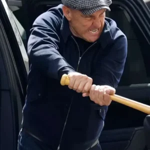 Shop Vinnie Jones TV Series The Gentlemen 2026 Geoff Seacombe Blue Bomber Jacket