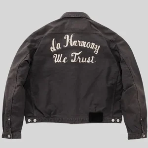 Shop Visvim WMV Fall Winter 2026 In Harmony We Trust Workwear Black Jacket For Men and Women