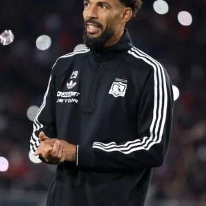 Shop Vozinha Club Colo-Colo Chile 2026 Adidas Black Half-Zip Jacket